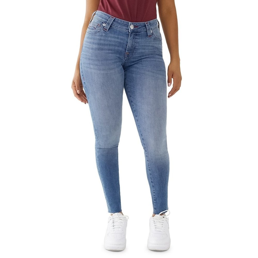 New Womens True Religion Jennie Curvy Mid Rise Super Skinny Jeans Size 27 $169